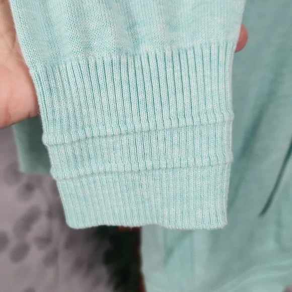 Athleta Lightweight Knit Hoodie - Mint Pointelle Accent - Picture 5 of 8